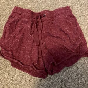 Maroon athetic shorts